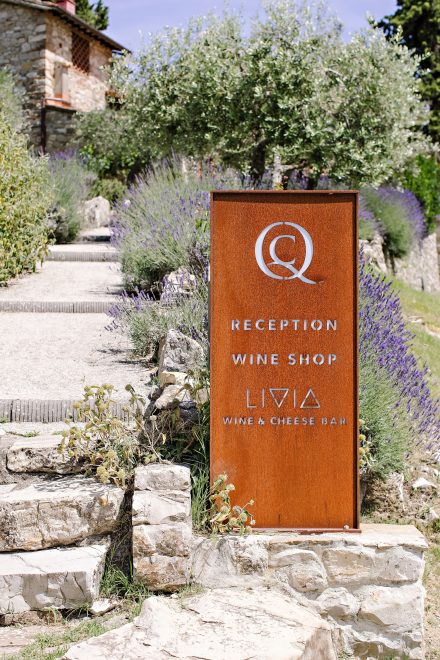 Entrance sign at Querceto di Castellina in Chianti